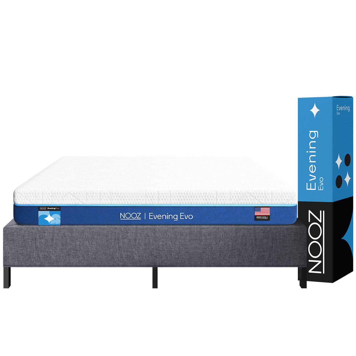 ที่นอนเมมโมรี่โฟม 3.5 ฟุต NOOZ EVENING EVO  มาพร้อมกับฐานเตียง 3.5 ฟุต NOOZ PIXEL BED FRAME (ไม่มีหัวเตียง)_0